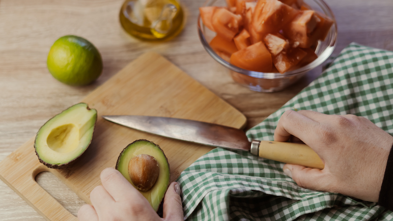Preparing the avocados